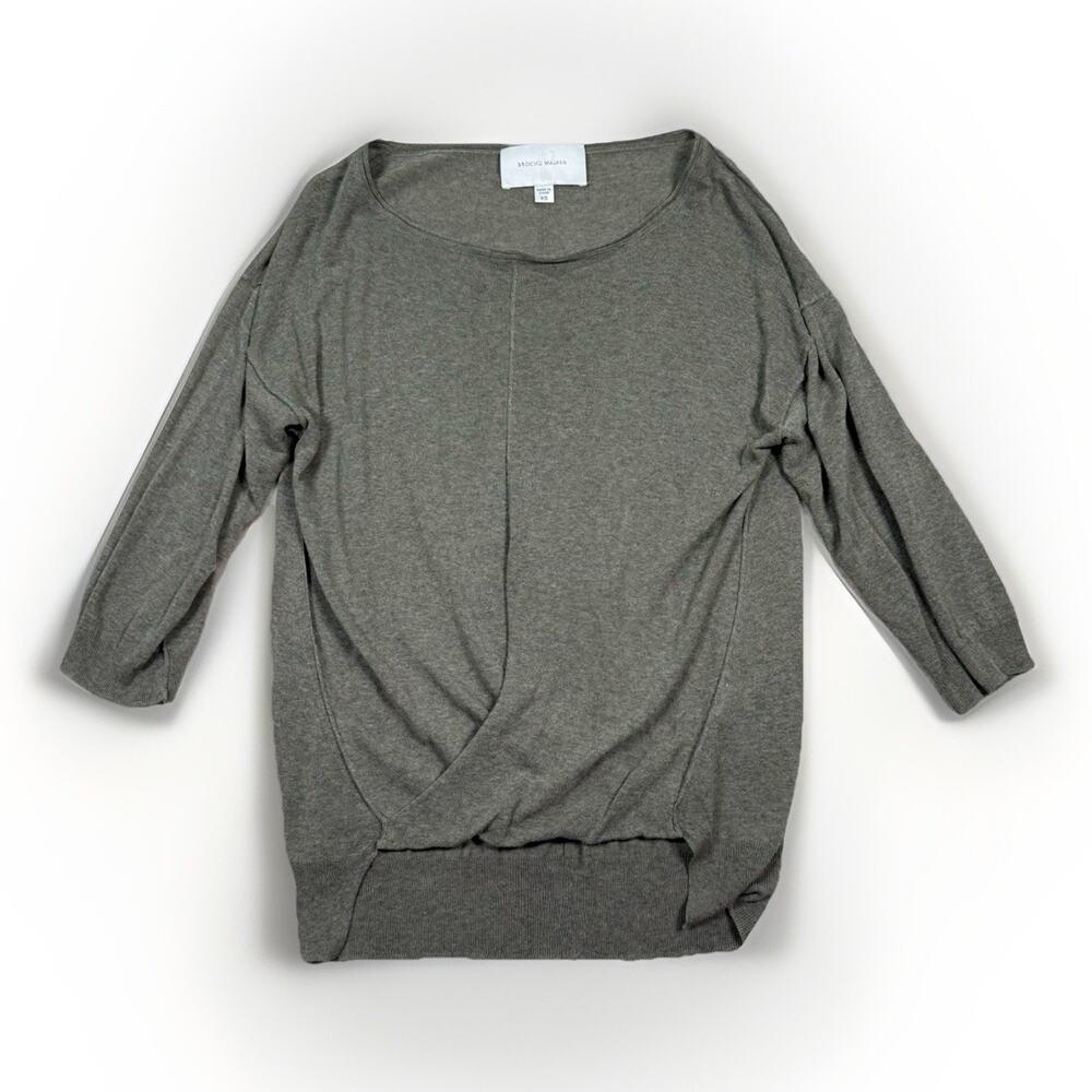 Brochu Walker Women's Lightweight 3/4 Sleeve‎ Top Boat Neck Size XS Classic